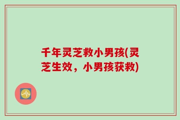 千年灵芝救小男孩(灵芝生效，小男孩获救)