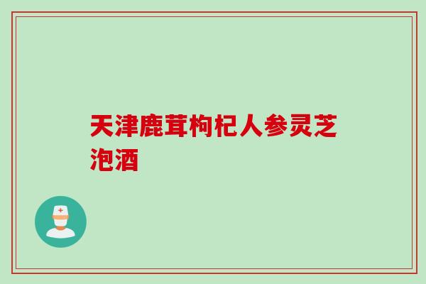 天津鹿茸枸杞人参灵芝泡酒