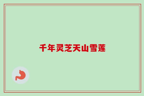 千年灵芝天山雪莲