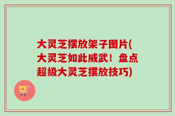 大灵芝摆放架子图片(大灵芝如此威武！盘点超级大灵芝摆放技巧)