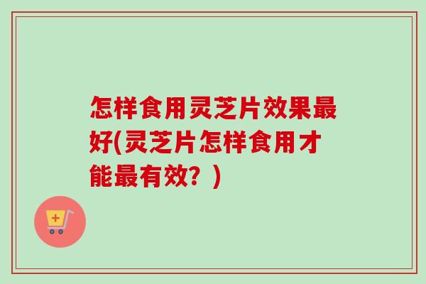 怎样食用灵芝片效果最好(灵芝片怎样食用才能最有效？)