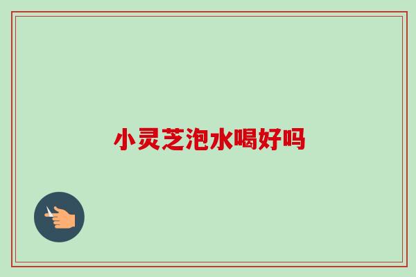 小灵芝泡水喝好吗