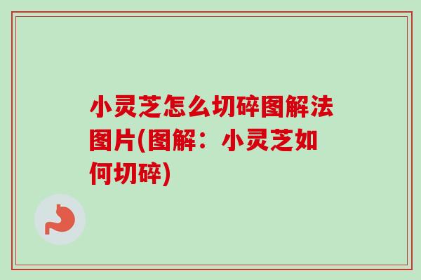 小灵芝怎么切碎图解法图片(图解：小灵芝如何切碎)