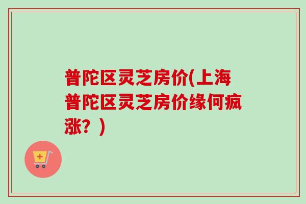 普陀区灵芝房价(上海普陀区灵芝房价缘何疯涨？)