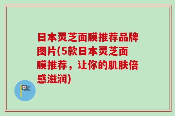 日本灵芝面膜推荐品牌图片(5款日本灵芝面膜推荐，让你的肌肤倍感滋润)