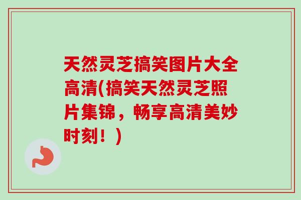 天然灵芝搞笑图片大全高清(搞笑天然灵芝照片集锦，畅享高清美妙时刻！)