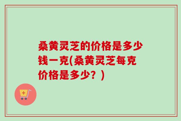 桑黄灵芝的价格是多少钱一克(桑黄灵芝每克价格是多少？)