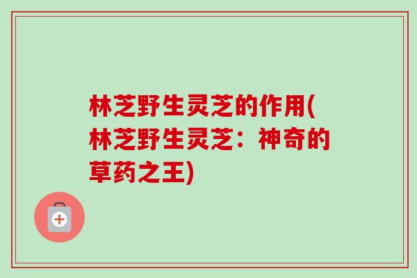 林芝野生灵芝的作用(林芝野生灵芝：神奇的草药之王)