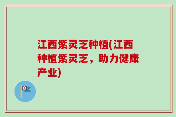江西紫灵芝种植(江西种植紫灵芝，助力健康产业)