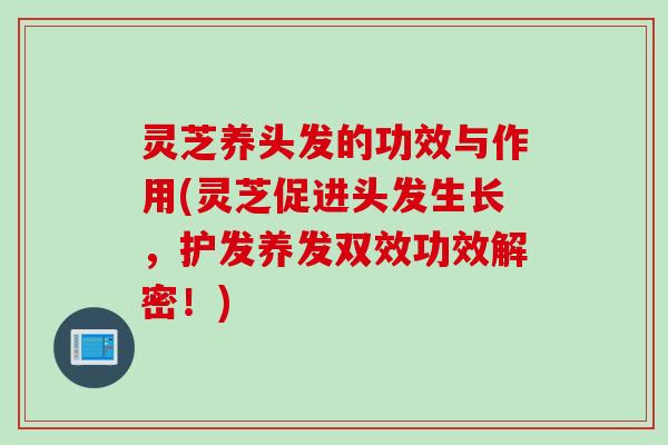 灵芝养头发的功效与作用(灵芝促进头发生长，护发养发双效功效解密！)