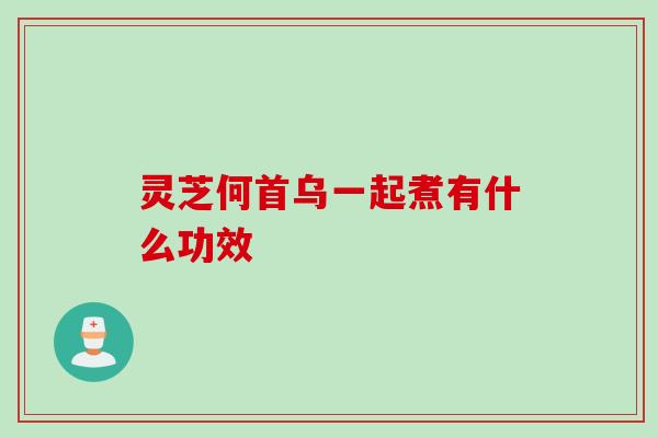 灵芝何首乌一起煮有什么功效