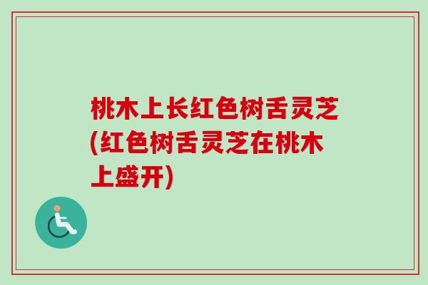 桃木上长红色树舌灵芝(红色树舌灵芝在桃木上盛开)