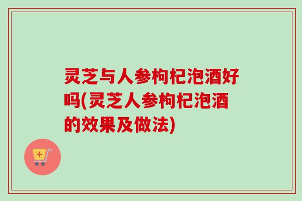 灵芝与人参枸杞泡酒好吗(灵芝人参枸杞泡酒的效果及做法)