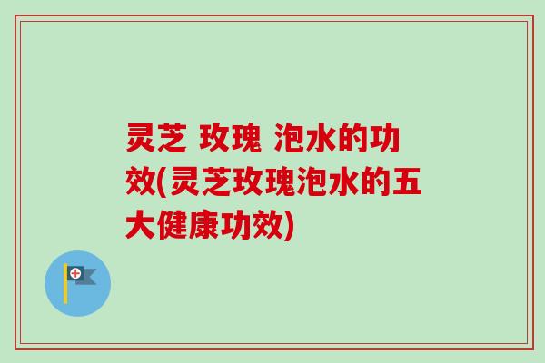 灵芝 玫瑰 泡水的功效(灵芝玫瑰泡水的五大健康功效)