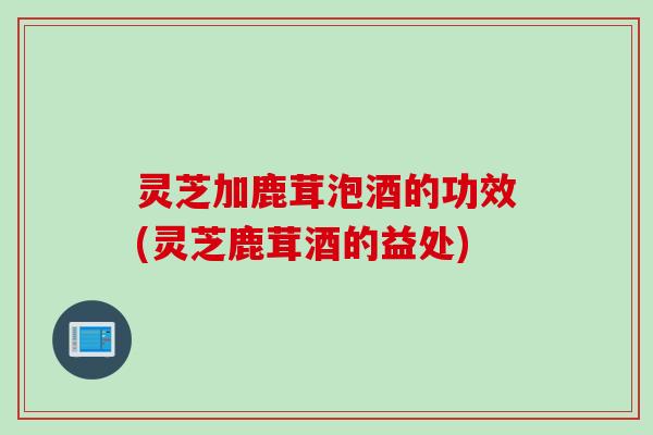 灵芝加鹿茸泡酒的功效(灵芝鹿茸酒的益处) 灵芝加鹿茸泡酒的功效(灵芝鹿茸酒的益处)