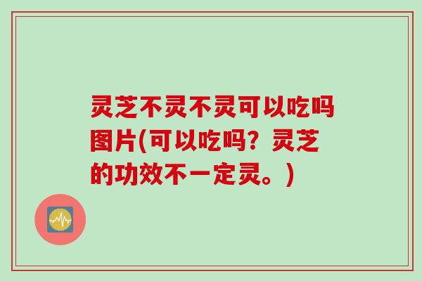 灵芝不灵不灵可以吃吗图片(可以吃吗？灵芝的功效不一定灵。)