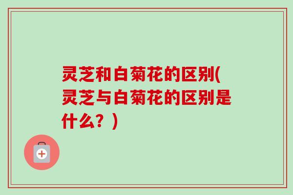 灵芝和白菊花的区别(灵芝与白菊花的区别是什么？)