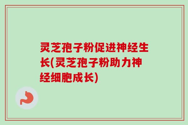 灵芝孢子粉促进神经生长(灵芝孢子粉助力神经细胞成长)