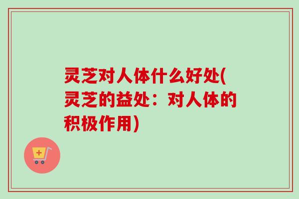 灵芝对人体什么好处(灵芝的益处：对人体的积极作用)