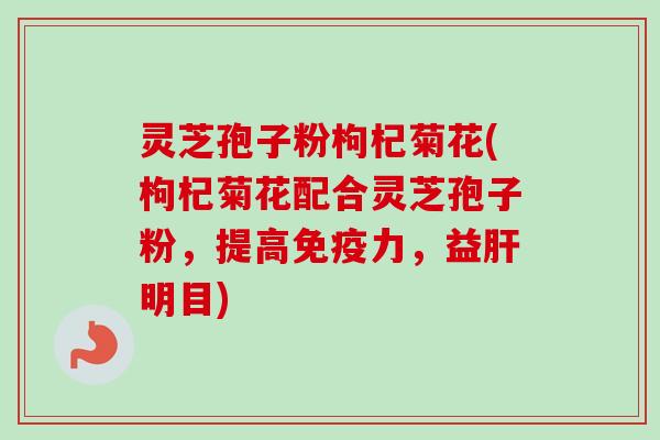 灵芝孢子粉枸杞菊花(枸杞菊花配合灵芝孢子粉，提高免疫力，益肝明目)