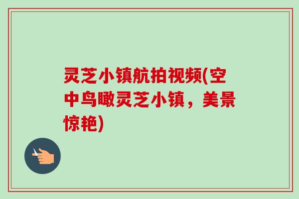 灵芝小镇航拍视频(空中鸟瞰灵芝小镇，美景惊艳)