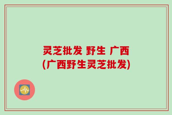 灵芝批发 野生 广西(广西野生灵芝批发)