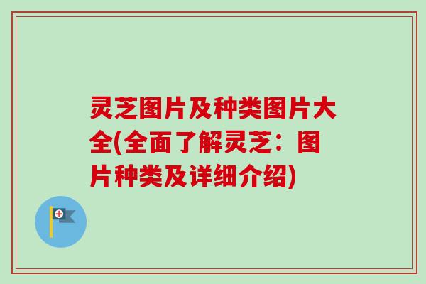 灵芝图片及种类图片大全(全面了解灵芝：图片种类及详细介绍)