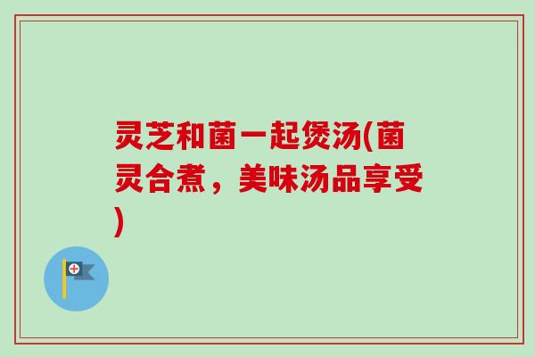 灵芝和菌一起煲汤(菌灵合煮，美味汤品享受)