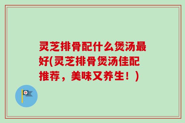 灵芝排骨配什么煲汤最好(灵芝排骨煲汤佳配推荐，美味又养生！)
