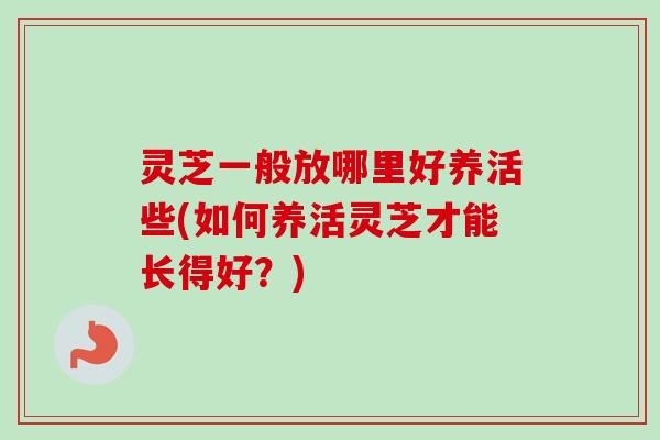 灵芝一般放哪里好养活些(如何养活灵芝才能长得好？)