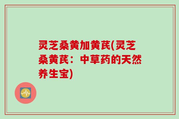 灵芝桑黄加黄芪(灵芝桑黄芪：中草药的天然养生宝)
