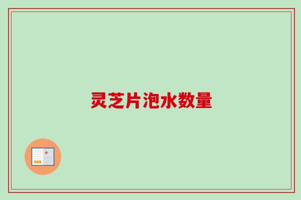 灵芝片泡水数量