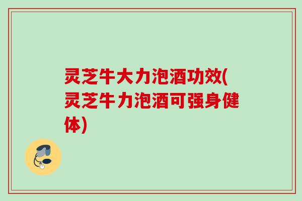 灵芝牛大力泡酒功效(灵芝牛力泡酒可强身健体)