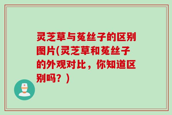 灵芝草与菟丝子的区别图片(灵芝草和菟丝子的外观对比，你知道区别吗？)