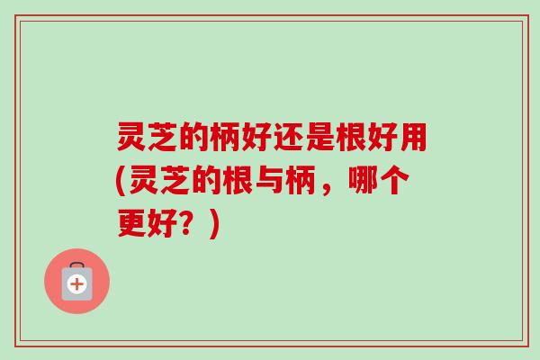 灵芝的柄好还是根好用(灵芝的根与柄，哪个更好？)