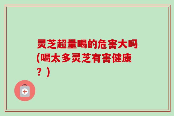灵芝超量喝的危害大吗(喝太多灵芝有害健康？)