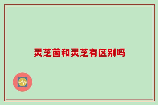 灵芝菌和灵芝有区别吗