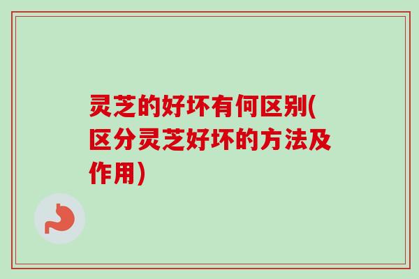 灵芝的好坏有何区别(区分灵芝好坏的方法及作用)