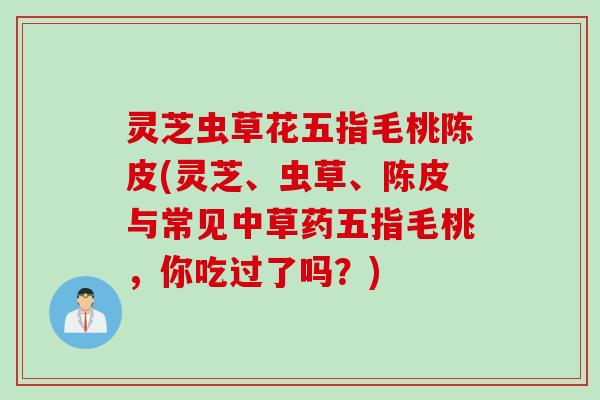 灵芝虫草花五指毛桃陈皮(灵芝、虫草、陈皮与常见中草药五指毛桃，你吃过了吗？)