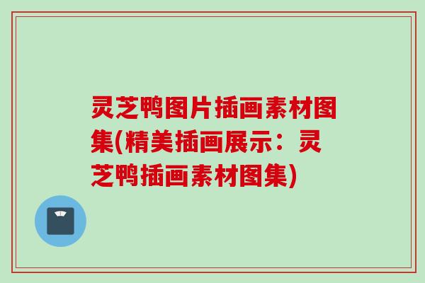 灵芝鸭图片插画素材图集(精美插画展示：灵芝鸭插画素材图集)