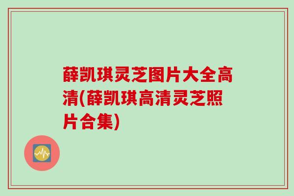 薛凯琪灵芝图片大全高清(薛凯琪高清灵芝照片合集)