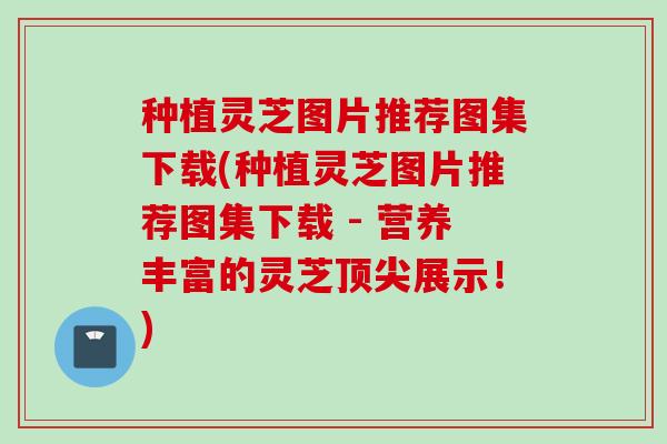种植灵芝图片推荐图集下载(种植灵芝图片推荐图集下载 - 营养丰富的灵芝展示！)