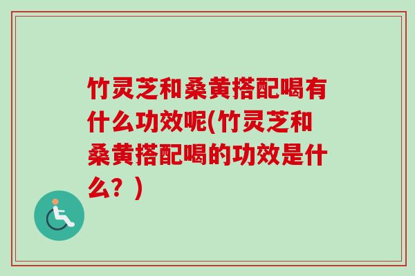 竹灵芝和桑黄搭配喝有什么功效呢(竹灵芝和桑黄搭配喝的功效是什么？)