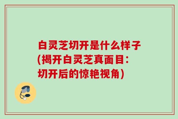 白灵芝切开是什么样子(揭开白灵芝真面目：切开后的惊艳视角)
