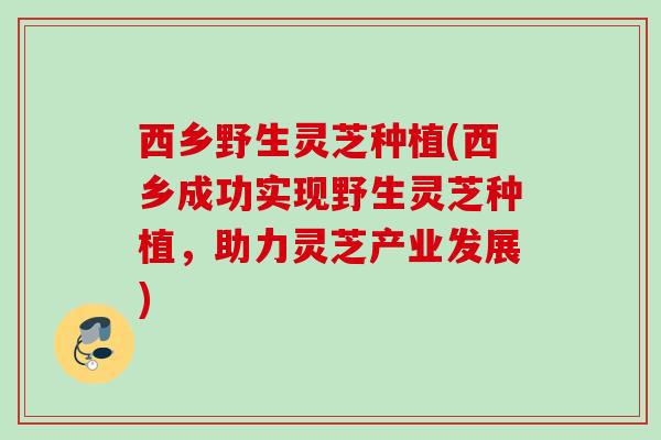 西乡野生灵芝种植(西乡成功实现野生灵芝种植,助力灵芝产业发展) 西乡野生灵芝种植(西乡成功实现野生灵芝种植,助力灵芝产业发展)