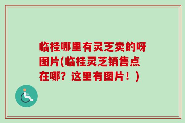 临桂哪里有灵芝卖的呀图片(临桂灵芝销售点在哪？这里有图片！)
