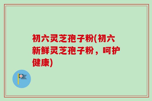 初六灵芝孢子粉(初六新鲜灵芝孢子粉，呵护健康)