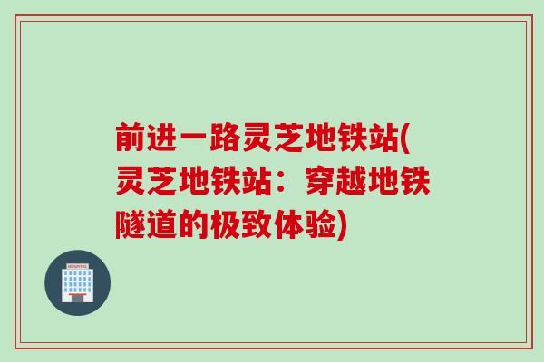 前进一路灵芝地铁站(灵芝地铁站：穿越地铁隧道的极致体验)