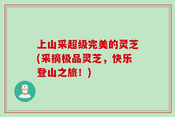 上山采超级完美的灵芝(采摘极品灵芝，快乐登山之旅！)
