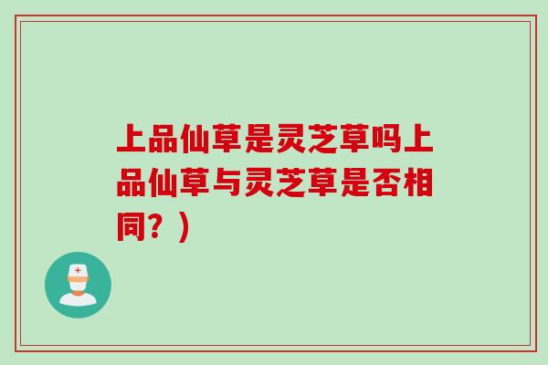 上品仙草是灵芝草吗上品仙草与灵芝草是否相同？)